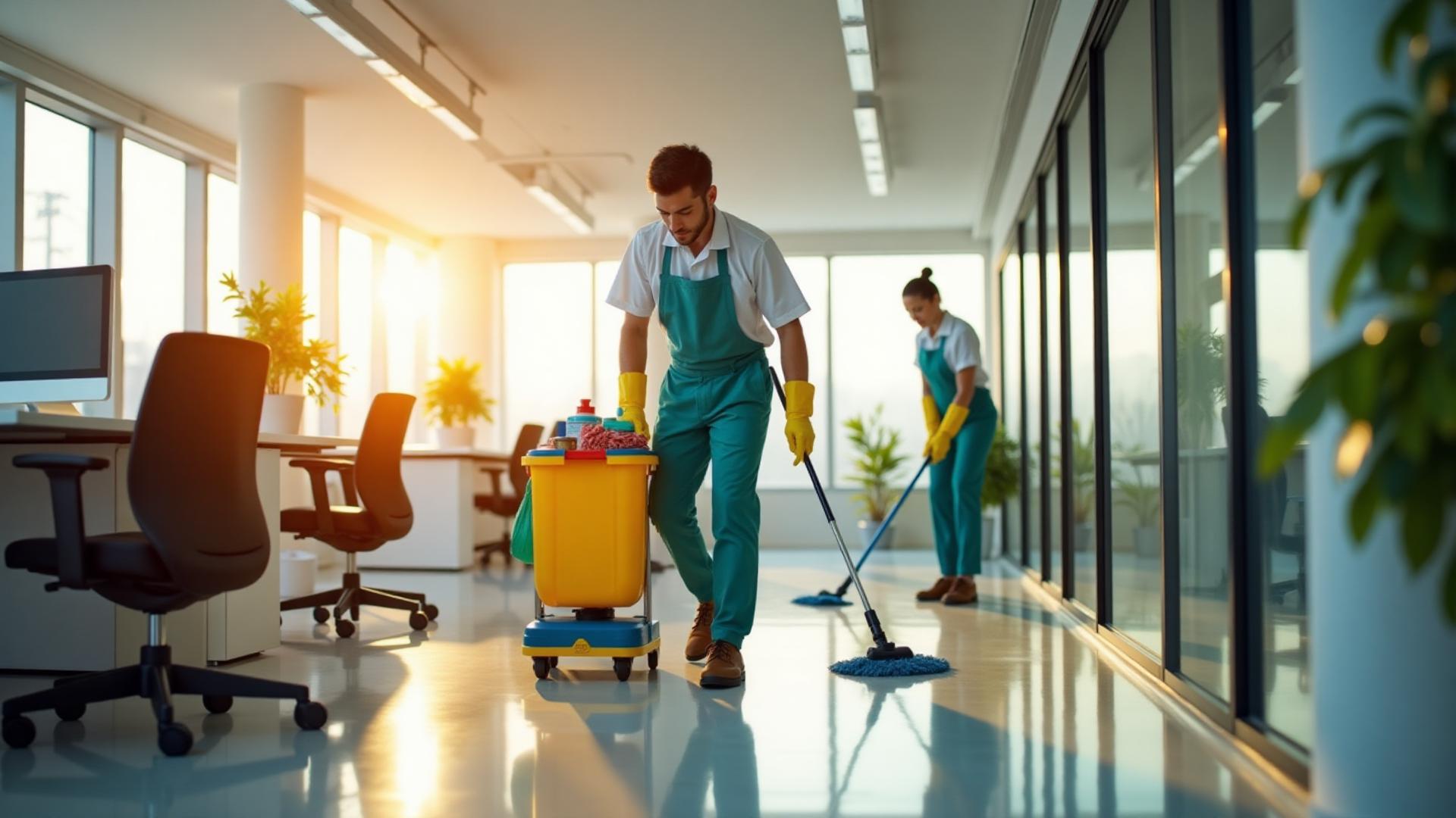 HWP Reinigung - Professionelles Reinigungsteam bei der Arbeit in Hamburg